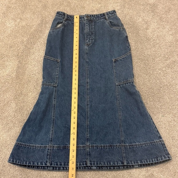 Shona Joy Tovere flared panneled midi skirt Free People size 6 like new - Picture 7 of 10